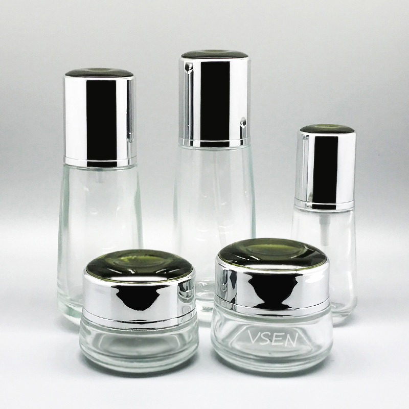 绿色化妆品套装瓶子 面霜瓶子 九游会·J9新开发化妆品(图5)